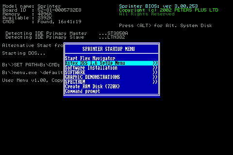 Start from System Diskette